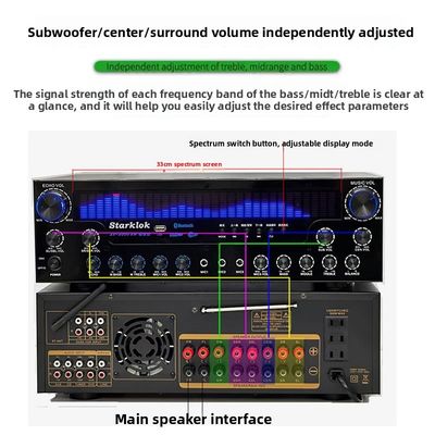 AV-8000SW প্রিমিয়াম সংস্করণ ২200W পেশাদার অতি-উচ্চ ক্ষমতা 7.1 চ্যানেল হোম থিয়েটার রিসিভার এমপ্লিফায়ার এক্সক্লুসিভ বিটি ওয়্যারলেস