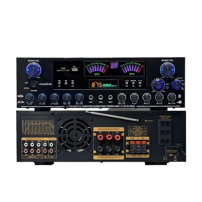 AV-9898 Cannon Home Audio Receiver Home Amplifier 5.1 CH 500W*2+200W Surround+300W Subwoofer Durable Metal Independent Passive