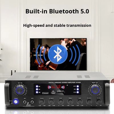 AV-628 পেশাদার 2.1 চ্যানেল 600W হোম কোক্সিয়াল সাবউফার এমপ্লিফায়ার উচ্চ-ক্ষমতা সম্পন্ন মডেল BT ফাইবার অপটিক রিসিভার ক্রস-বর্ডার