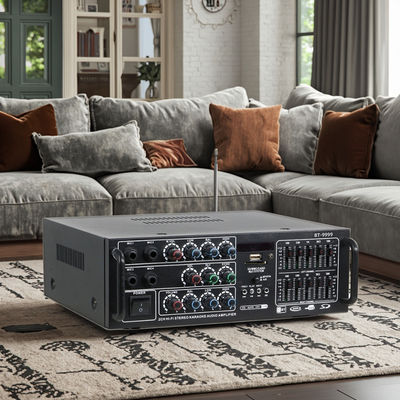 BT-9999 2.0 চ্যানেল 300W হোম অ্যান্ড কার এম্প্লিফায়ার উচ্চ-শক্তি BT ওয়্যারলেস ইকিউ ইকুইলাইজার দ্বৈত ব্যবহার 12V/220V ধাতব উপাদান রিসিভার