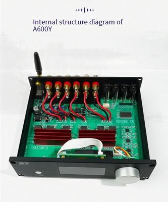 A600Y সক্রিয় হোম থিয়েটার পাওয়ার এমপ্লিফায়ার 5.1 মাল্টি-চ্যানেল 5*50W+100W স্বাধীন সমন্বয় রিমোট কন্ট্রোল BT 5.3 সাবউফার