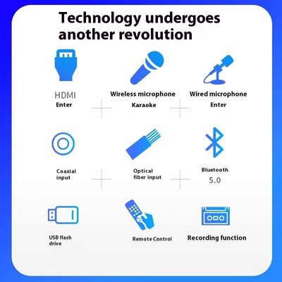 2.0 চ্যানেল হাই-পাওয়ার 100W ওয়্যারলেস কারাওকে এম্প্লিফায়ার বিটি লসলেস ডিকোডিং এইচডিএমএল এআরসি অপটিক্যাল ফাইবার কোএক্সিয়াল ইলেকট্রনিক্স স্টক