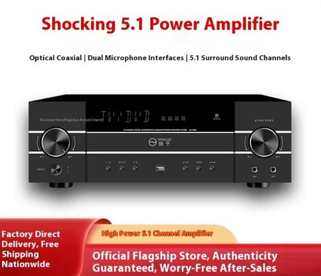 5.1CH 4200W অ্যান্টি-ফিডব্যাক সহ উচ্চ-শক্তির প্রো অডিও এম্প্লিফায়ার, বিটি ওয়্যারলেস, হোম কারাওকে স্টেজ পারফরম্যান্স কেটিভি মিটিংয়ের জন্য