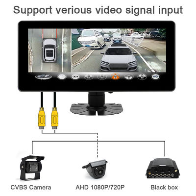 10.25 ইঞ্চি ফুল এইচডি আইপিএস টাচ স্ক্রিন ওয়াইড ডিসপ্লে মনিটর পাখি দেখার জন্য ইউএআরটি / আরএস 232 প্রোটোকল সমর্থন করে এমডিভিআর ব্ল্যাক বক্স 1 বছর