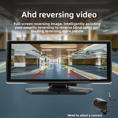 ক্রিয়েটল 8.1 ইঞ্চি পোর্টেবল অল-ইন-ওয়ান কার নেভিগেশন ডিভাইস ওয়্যারলেস কারপ্লে ফ্রন্ট রিয়ার ডুয়াল রেকর্ডিং ড্যাশ ক্যাম ড্যাশবোর্ডের জন্য