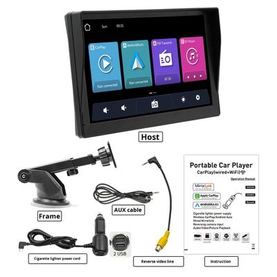 ক্রিয়েটল ৯-ইঞ্চি পোর্টেবল কার এমপি৫ প্লেয়ার এইচডি ব্লুটুথ ওয়্যারলেস কারপ্লে ড্যাশবোর্ড প্লেসমেন্ট ইউএসবি সংযোগের জন্য রিভার্সিং ইমেজ