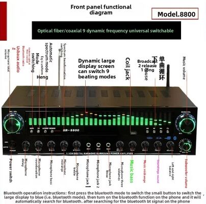 SR-8800 5.1 Channel Home Amplifier with Private Mold and OEM Brand Customization
