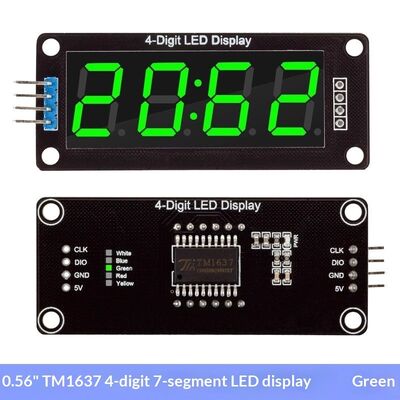 TM1637 0.56-inch Four-Digit Seven-Segment Digital Tube Clock Display Module with Clock Point