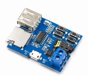 Built-in Amplifier & MP3 Lossless Decoder Board TF Card USB Flash Support-Logic IC Player Module for MP3/3C Digital Applications