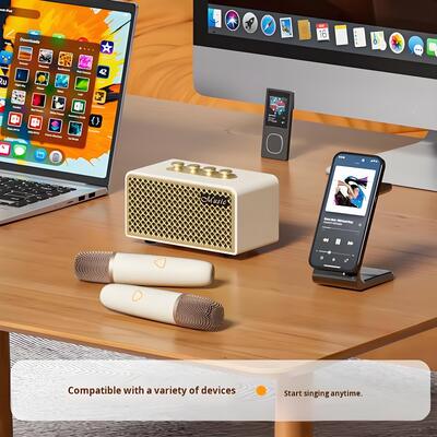 S1 Portable Retro Audio All-In-One Speaker RGB Wireless BT Microphone for Home Outdoor Karaoke Cross-Border Exclusive