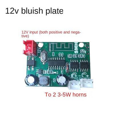 12V Dual CH 3-5W BT Wireless Audio Circuit Board SMH Power Amplifier Module with Subwoofer Function for Receivers & Amplifiers